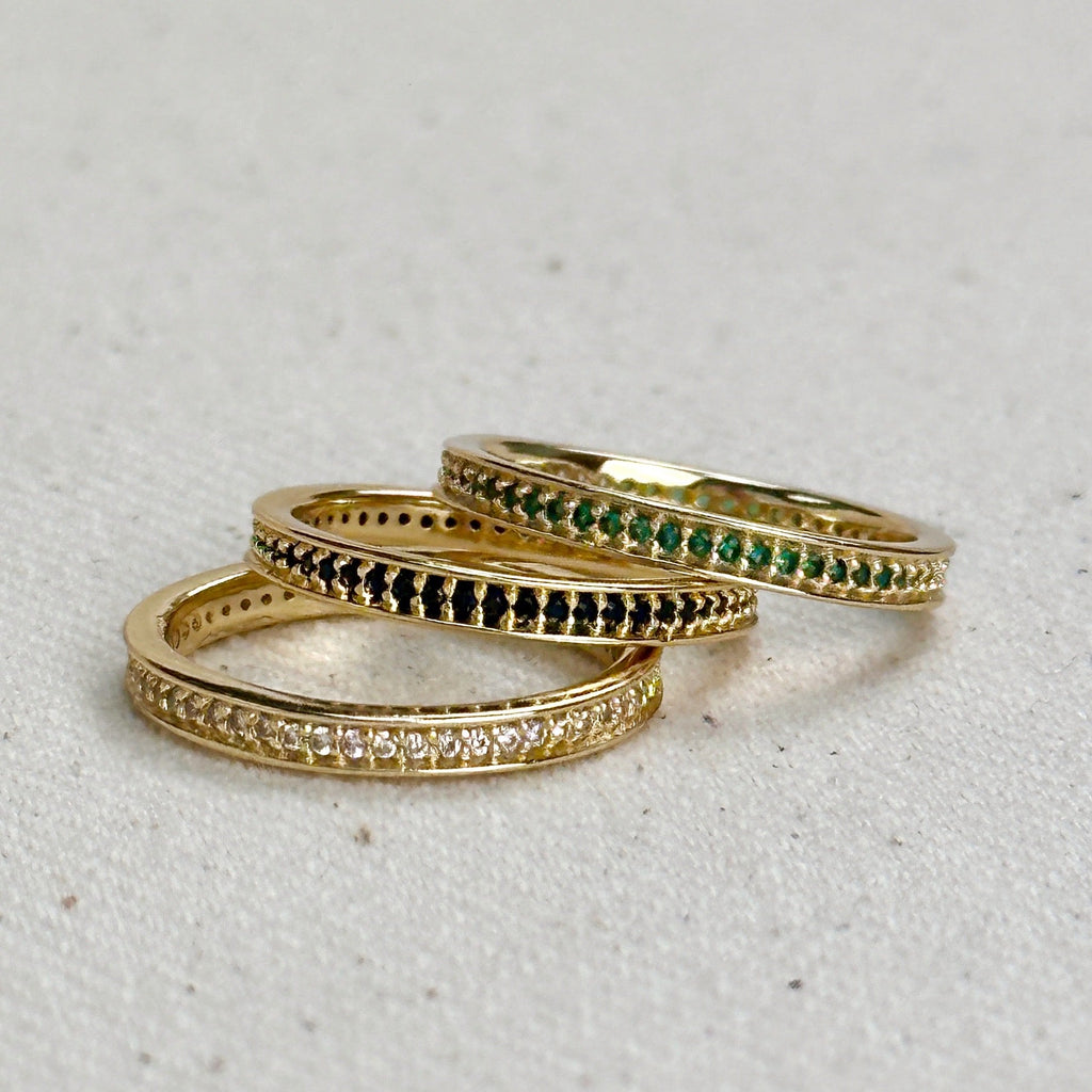 Mondsee 18k Gold Filled Eternity CZ Band Ring | 18k Gold Filled Jewelry