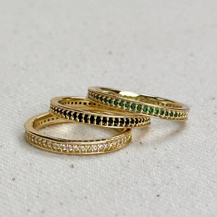 Mondsee 18k Gold Filled Eternity CZ Band Ring | 18k Gold Filled Jewelry