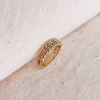 Mondsee Double Beaded Band Ring | 18k Gold Filled Jewelry
