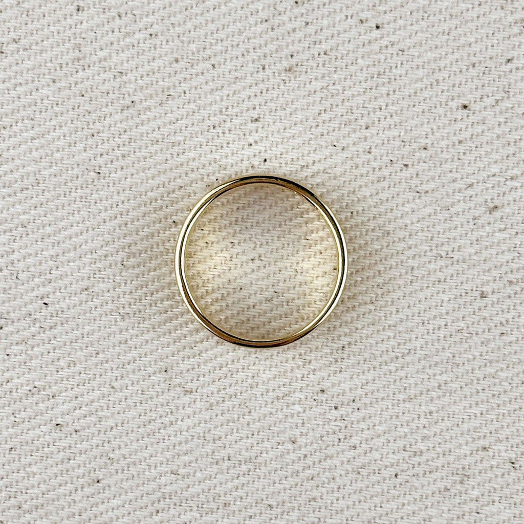 Mondsee 18k Gold Filled Polished Flat Band Ring | 18k Gold Filled Jewelry