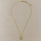 18k Gold Filled Floating CZ Drop Necklace