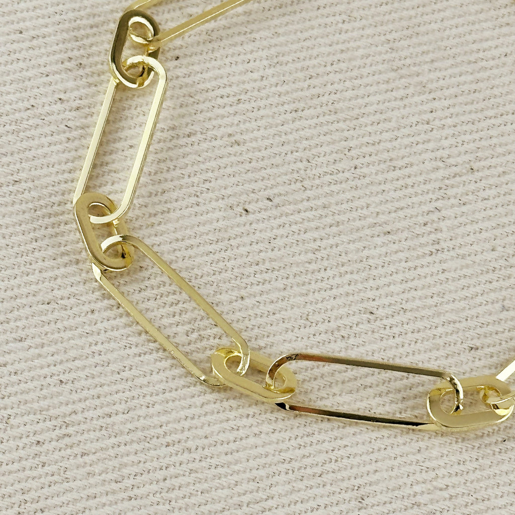 Mondsee 18K Gold Filled Oversized Paperclip Bracelet | 18k Gold Filled Jewelry