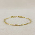 Mondsee 18K Gold Filled Textured Bar Link Anklet | 18k Gold Filled Jewelry