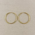 Mondsee 18k Gold Filled Hollowed Endless Continuous Hoop Earrings | 18k Gold Filled Jewelry