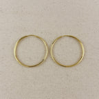 Mondsee 18k Gold Filled Hollowed Endless Continuous Hoop Earrings | 18k Gold Filled Jewelry