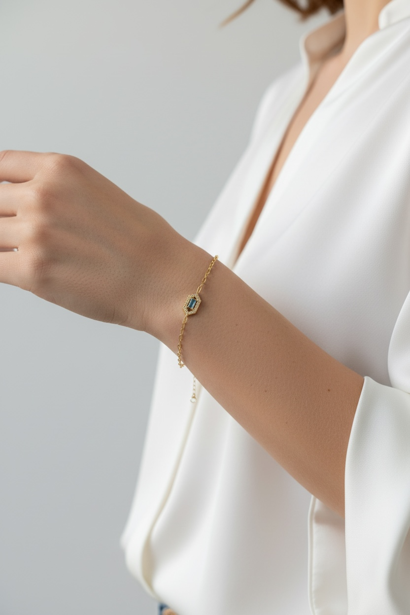 Mondsee 18k Gold Vermeil Fancy Birthstone Bracelet | 18k Gold Filled Jewelry