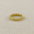 18k Gold Filled Chain With Polished Plate Ring