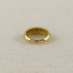 18k Gold Filled Pave Set CZ Dome Ring