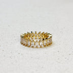 Mondsee 18k Gold Filled Marquise Eternity Band Ring | 18k Gold Filled Jewelry