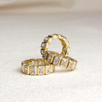 Mondsee 18k Gold Filled Chunky CZ Eternity Band Ring | 18k Gold Filled Jewelry