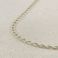 Mondsee Sterling Silver Flat Elongated Curb Chain 4.0mm | 18k Gold Filled Jewelry