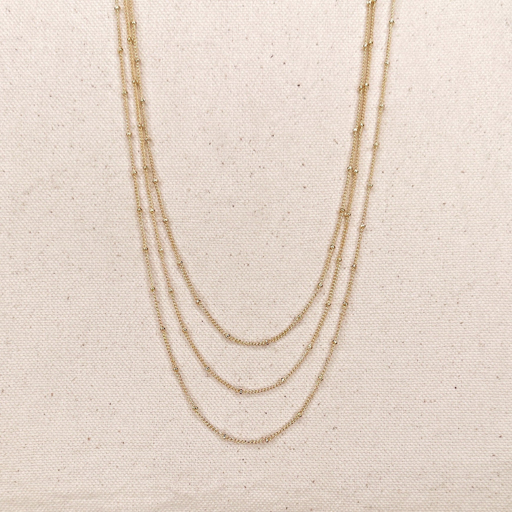 Mondsee 18k Gold Filled 1mm Satellite Chain | 18k Gold Filled Jewelry
