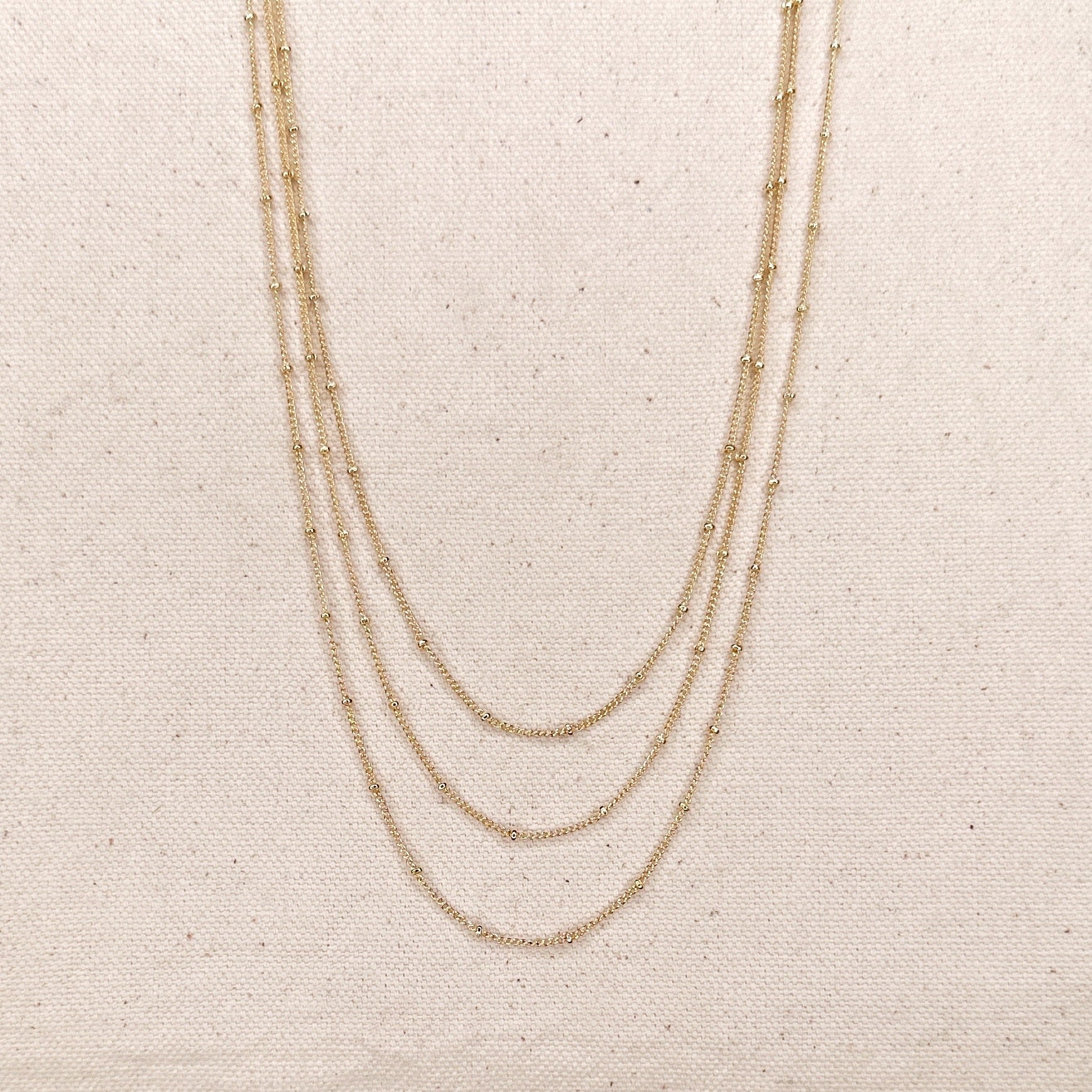 Mondsee 18k Gold Filled 1mm Satellite Chain | 18k Gold Filled Jewelry