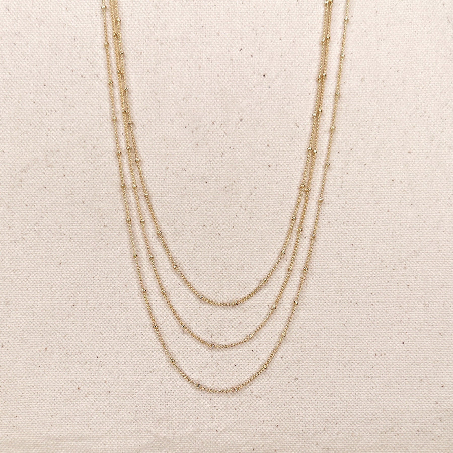18k Gold Filled 1mm Satellite Chain in 16