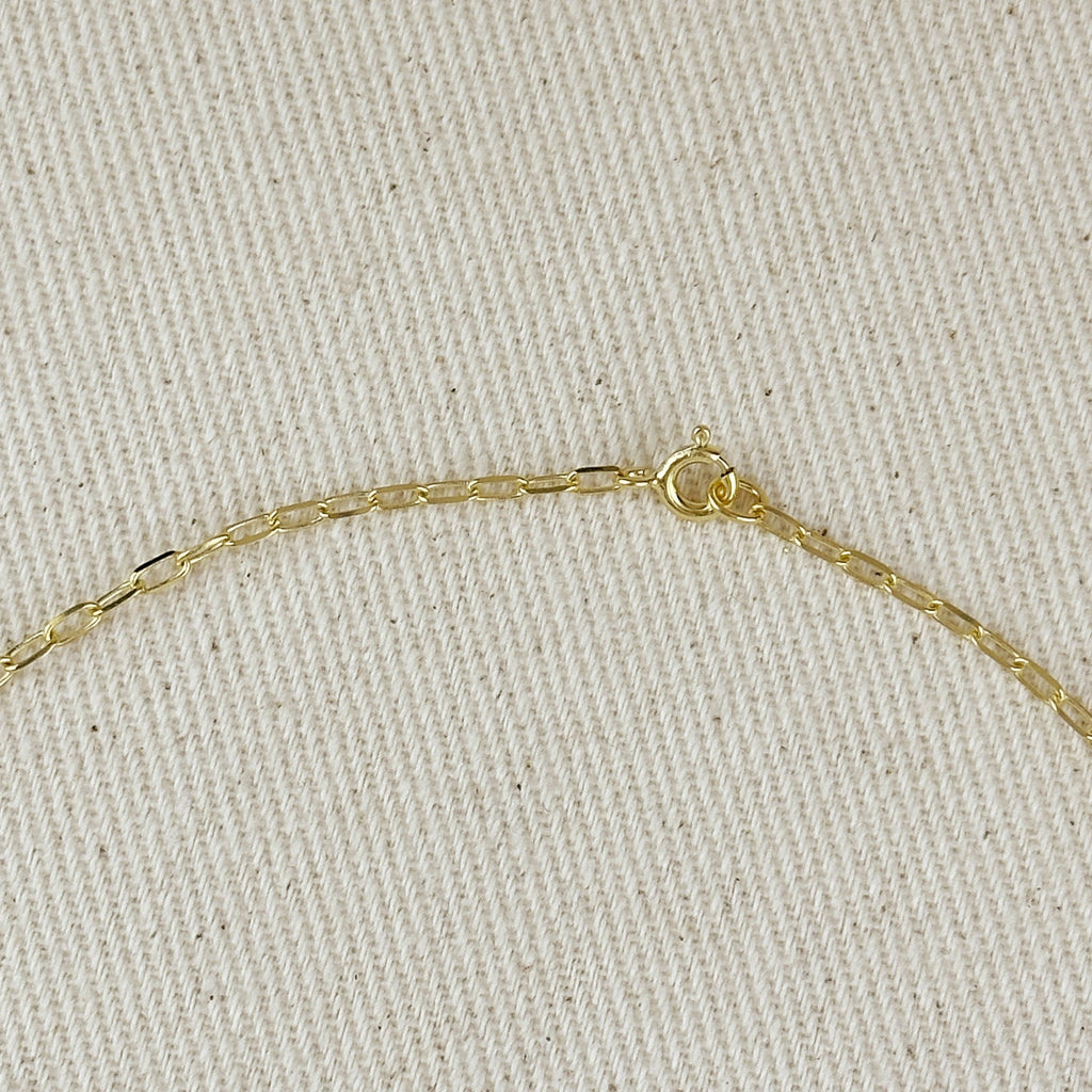 18k Gold Vermeil Fancy Birthstone Baguette Necklace