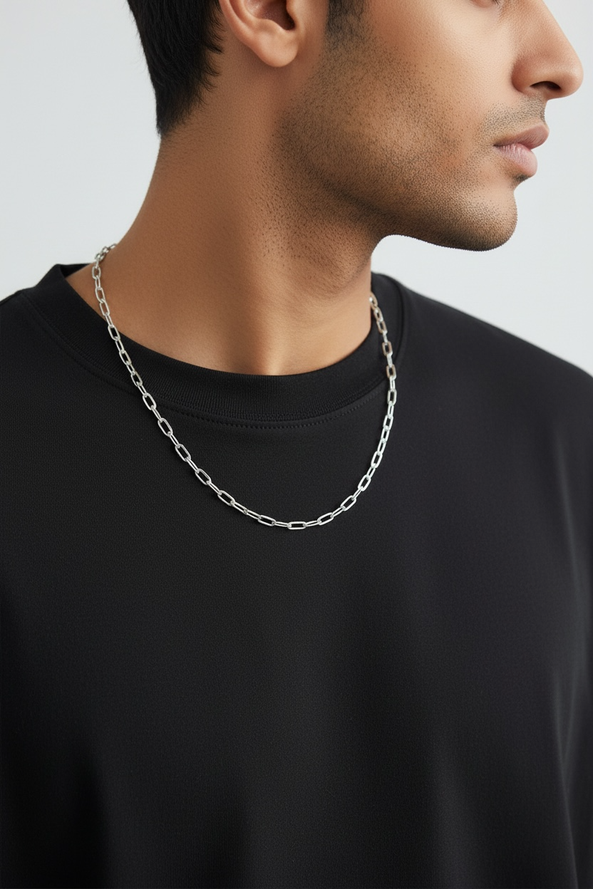 Mondsee Sterling Silver Flat Elongated Curb Chain 4.0mm | 18k Gold Filled Jewelry