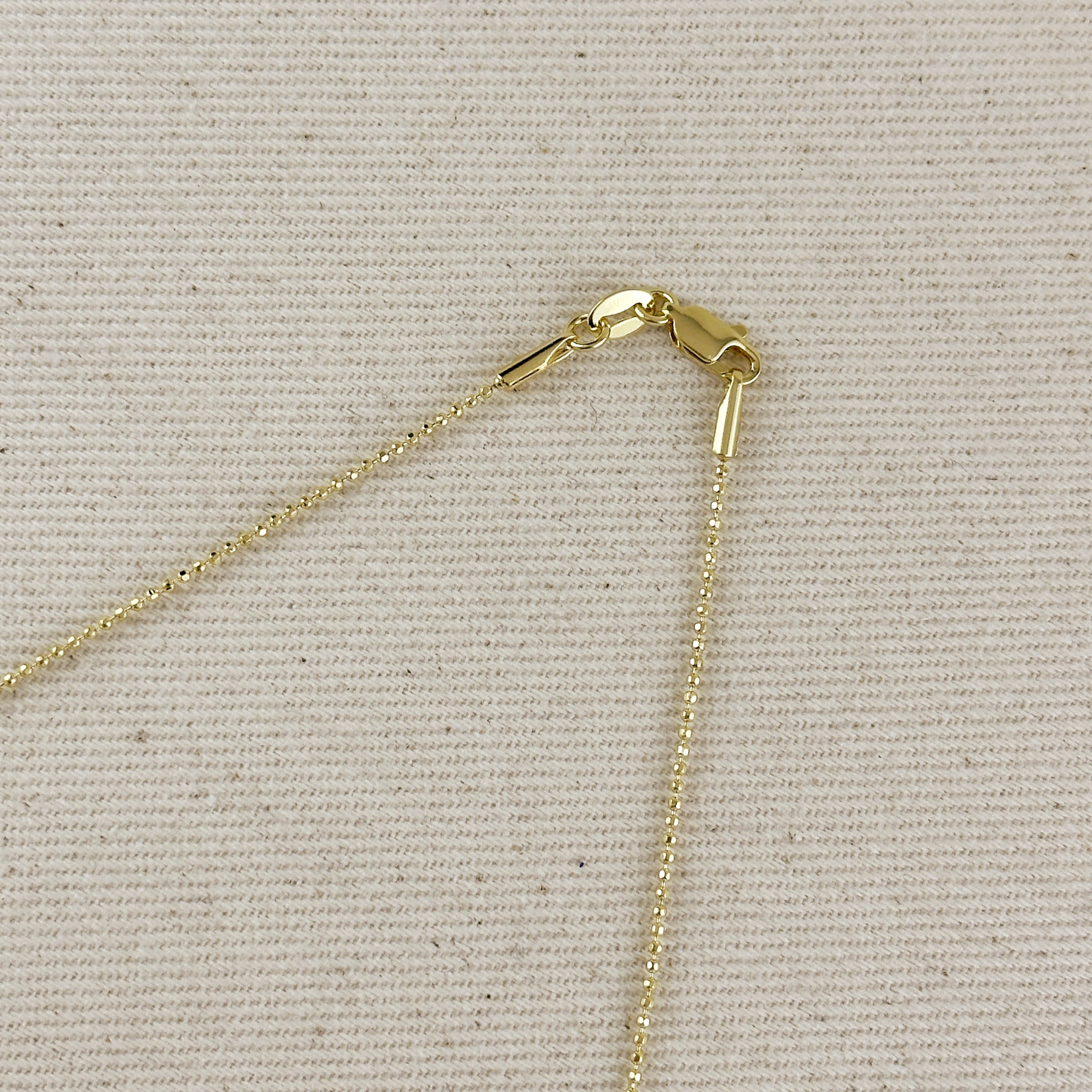 Mondsee 18k Gold Filled 1.0mm Ball Chain Diamond Cut Necklace | 18k Gold Filled Jewelry
