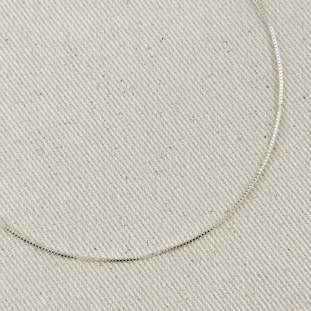 Sterling Silver Box Chain 0.8mm