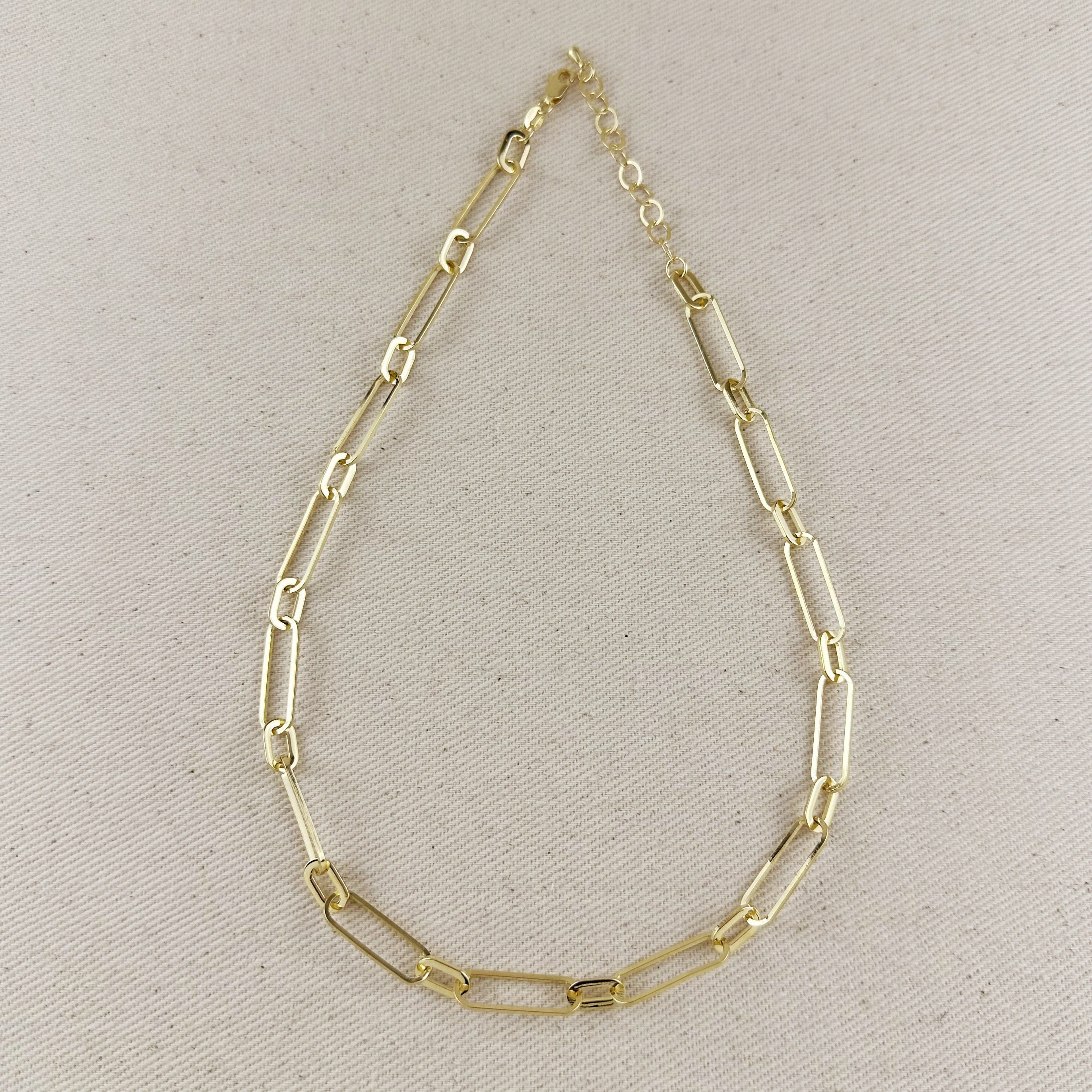 Mondsee 18k Gold Filled Oversized Paperclip Necklace | 18k Gold Filled Jewelry