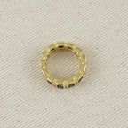Mondsee 18k Gold Filled Chunky Black Onyx CZ Eternity Band Ring | 18k Gold Filled Jewelry