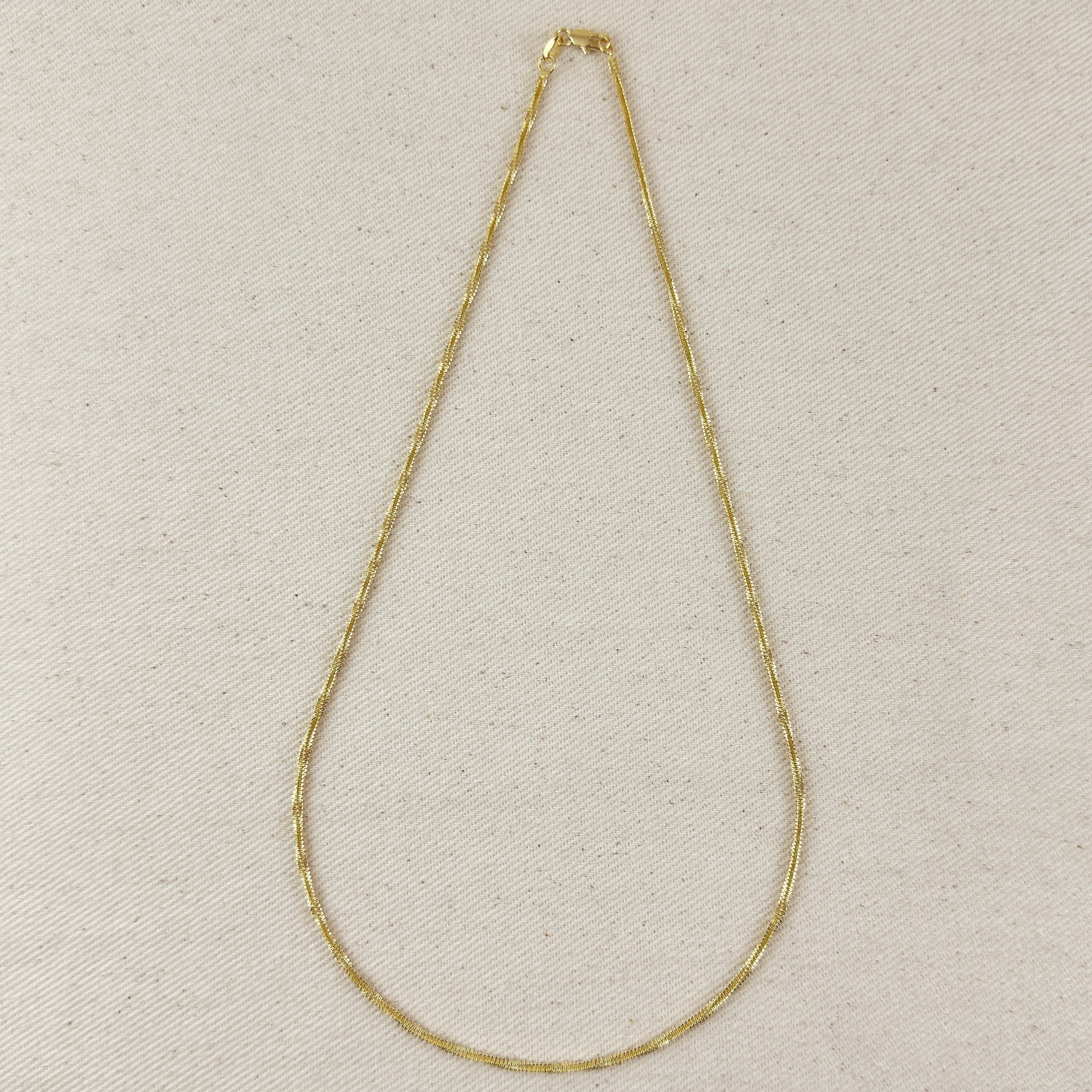Mondsee 18k Gold Filled 2mm Square Rope Chain | 18k Gold Filled Jewelry