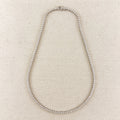 .925 Sterling Silver Rhodium Plated 2.25mm Moissanite Necklace
