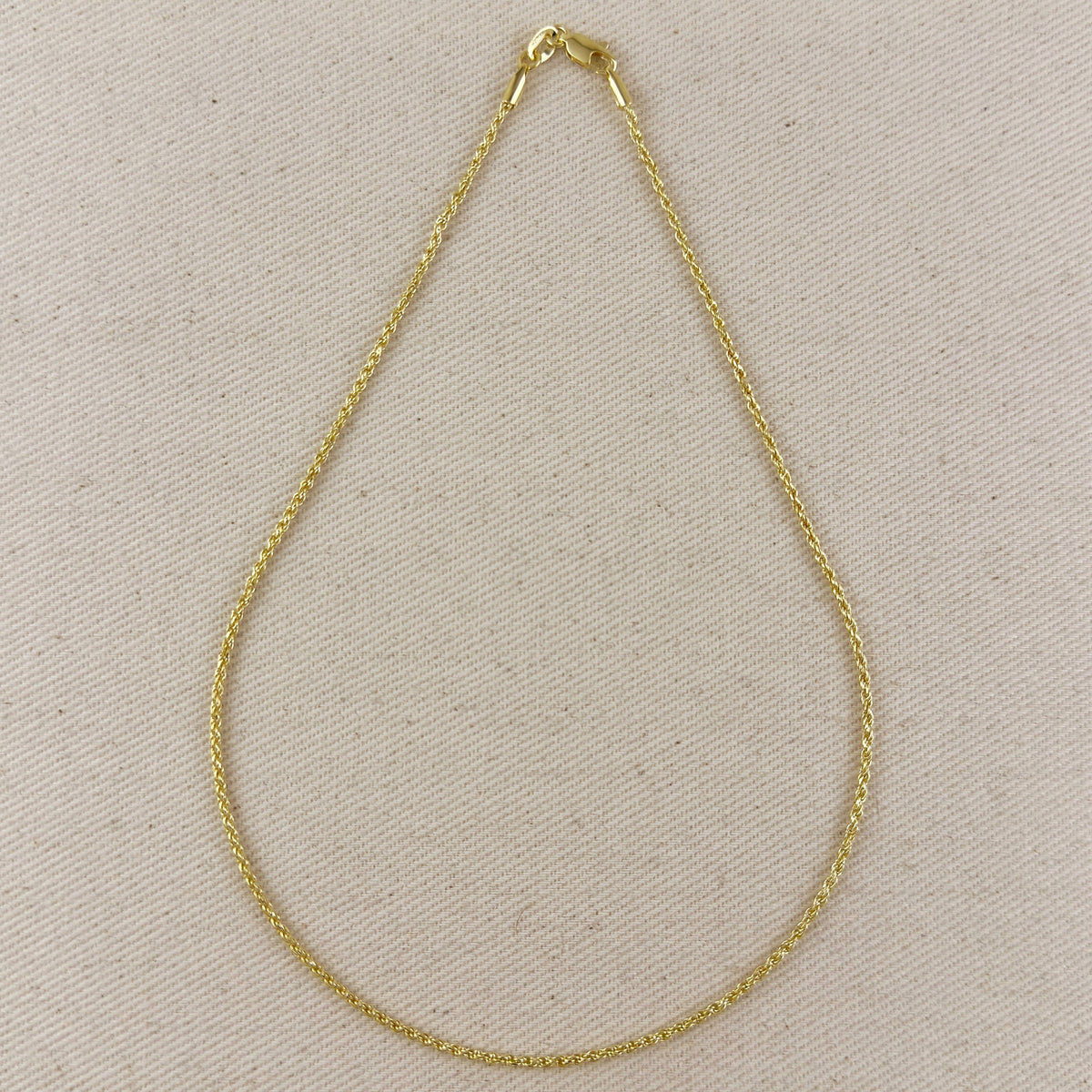 18k Gold Filled 1.7mm Rope Chain