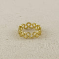 18k Gold Filled Short Wave Ring