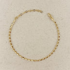 Mondsee 18k Gold Filled Detailed Chain Anklet | 18k Gold Filled Jewelry