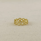 18k Gold Filled Short Wave Ring