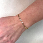 Mondsee 18k Gold Filled 3.5mm Figaro Mariner Bracelet | 18k Gold Filled Jewelry