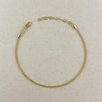 Mondsee 18k Gold Filled 2.0mm thickness Cuban Anklet | 18k Gold Filled Jewelry