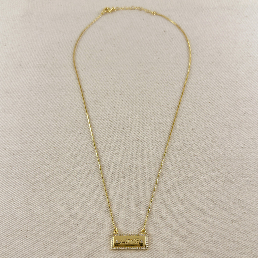 18k Gold Filled Love Necklace