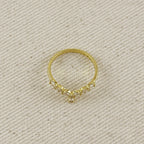 18k Gold Filled  Mixed CZ Y Ring