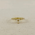 18k Gold Filled  Mixed CZ Y Ring