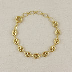 Mondsee 18k Gold Filled Puffy Mariner Bracelet | 18k Gold Filled Jewelry