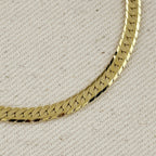 Mondsee 18K Gold Filled Diamond Cut Herringbone Anklet | 18k Gold Filled Jewelry