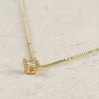 Mondsee 18k Gold Filled Mini CZ Solitaire Necklace | 18k Gold Filled Jewelry