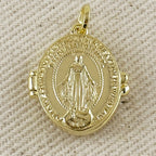 18k Gold Filled Lady of Grace Locket Pendant