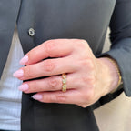 Mondsee 18k Gold Filled Cz Wave Eternity Band Ring | 18k Gold Filled Jewelry