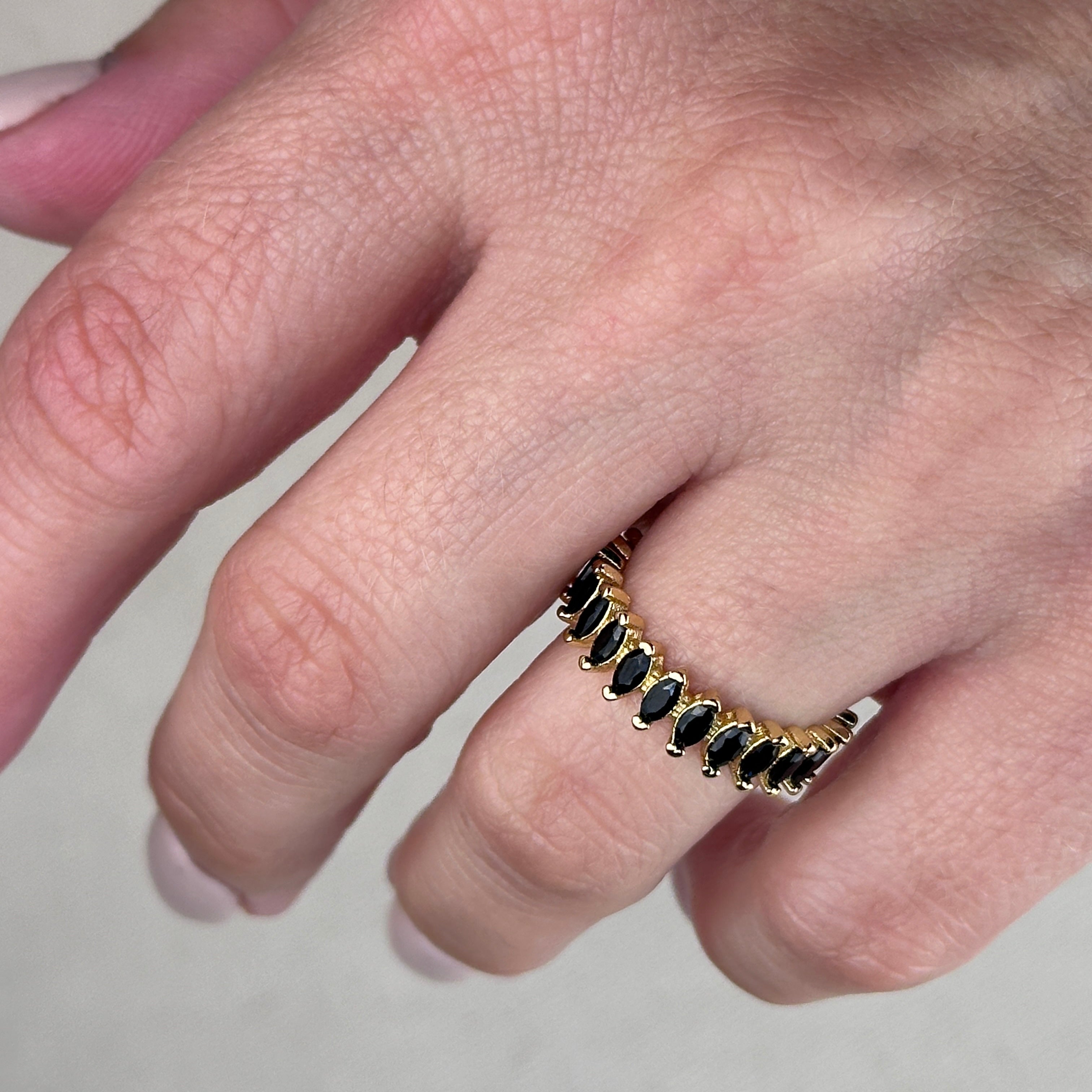 Mondsee 18k Gold Filled Marquise Eternity Band Ring | 18k Gold Filled Jewelry