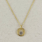 Mondsee 18k Gold Filled Hamsa Plate Pendant Necklace | 18k Gold Filled Jewelry