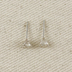 .925 Sterling Silver Rhodium Plated 1.0ct Moissanite Stud Earrings
