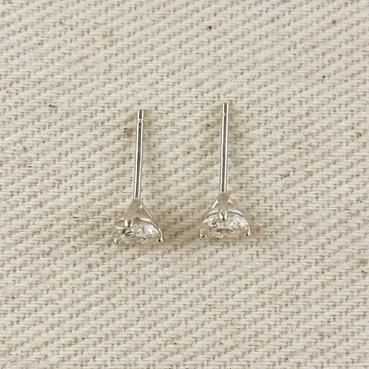 .925 Sterling Silver Rhodium Plated 1.0ct Moissanite Stud Earrings