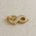 18k Gold Filled CZ Infinity Clasp
