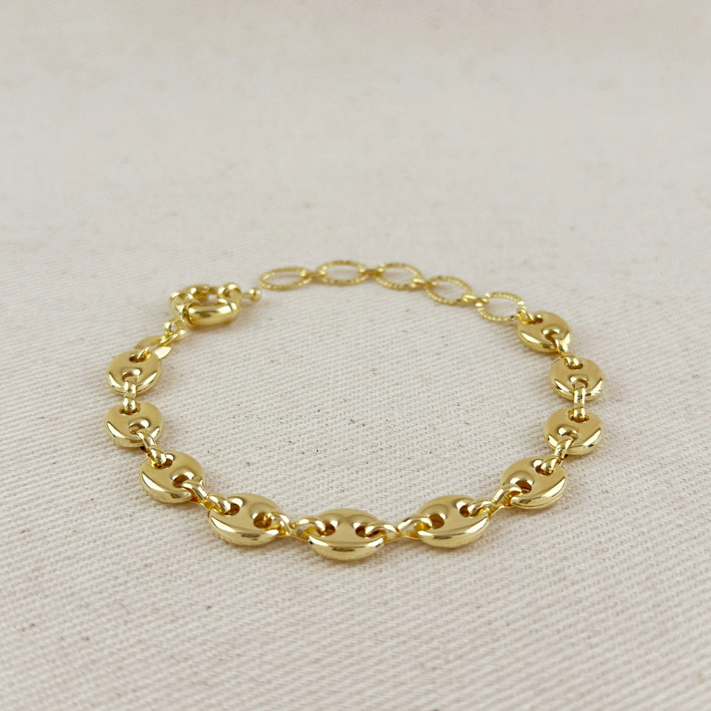 Mondsee 18k Gold Filled Puffy Mariner Bracelet | 18k Gold Filled Jewelry