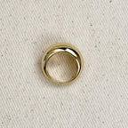 18k Gold Filled Polished Dome Ring, view 6