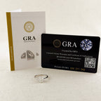 .925 Sterling Silver Rhodium Plated Moissanite Solitaire Engagement Ring