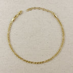 Mondsee 18k Gold Filled 3.5mm Figaro Mariner 'Figarucci' Anklet | 18k Gold Filled Jewelry
