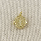 18k Gold Filled Lady of Grace Locket Pendant